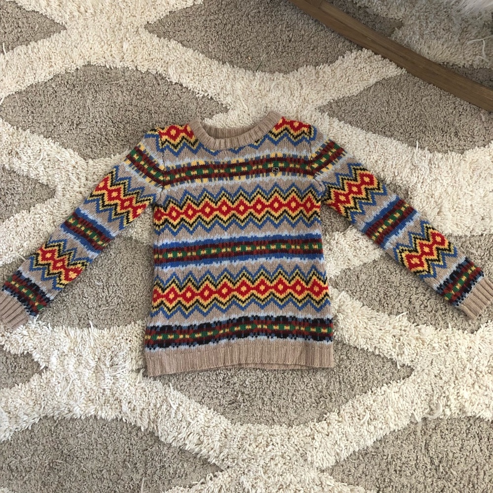 GUCCI Boys holiday sweater sz 4 luxury pullover